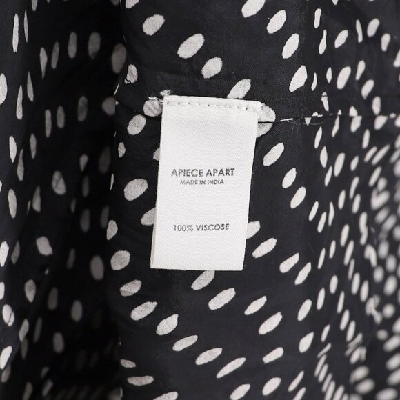 APIECE APART Laguna Mini Dress Polka Dot Black/White Lightweight Size L - Picture 10 of 10